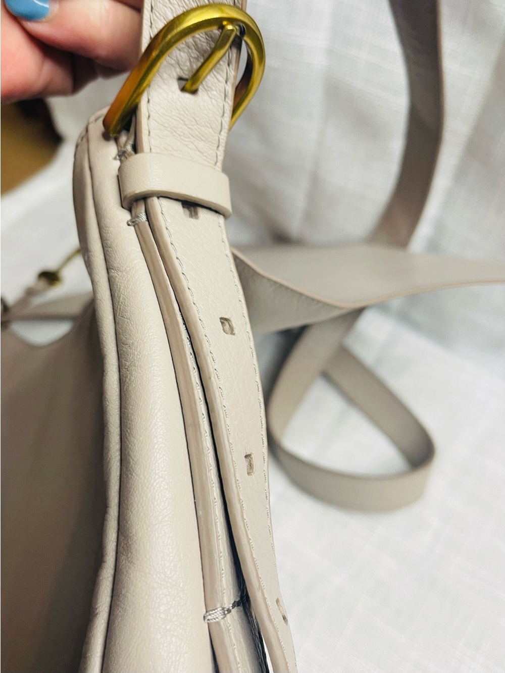 Fossil Harper Leather Large Crossbody Bag in Graystone Lesther - Picture 3 of 7